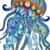 LeT Les enfants Terribles Rainbow wooden  Puzzle meduse