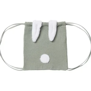 LET83700 Sac à dos lapin vert de gris -  BB&Co