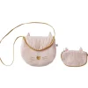 LET83700 Sac + porte-monnaie chat rose