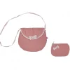 LET83700 Sac + porte-monnaie marsala / imp. nude