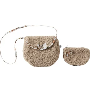 LET83700 Sac + porte-monnaie ourson/ feuillages