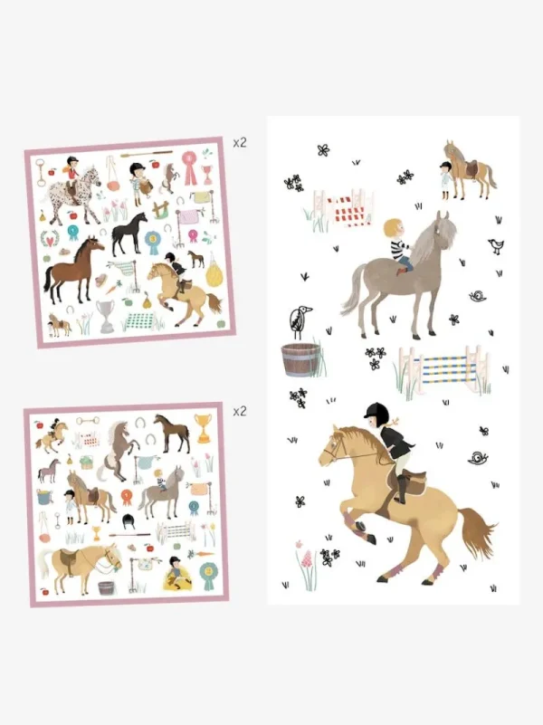 LeT Les enfants Terribles Stickers Papier - Chevaux- FSC Mix