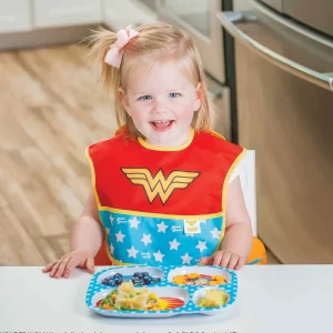 LET83700 SUPER Bavoir avec cape amovible "Wonder Woman"