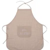 LET83700 Tablier de cuisine 3-5 ans "Futur chef étoilé" carreaux nude