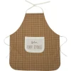 LET83700 Tablier de cuisine 3-5 ans "Futur chef étoilé" carreaux cassonade