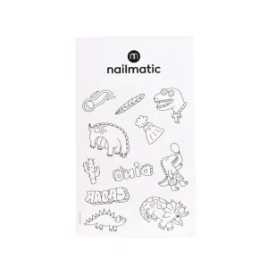 LET83700 Tatouage éphémère a colorier - dino - Nailmatic