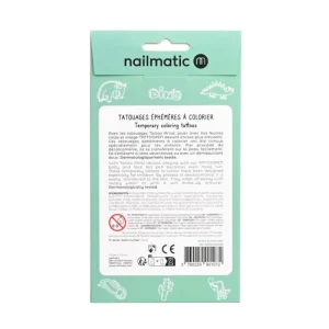 LET83700 Tatouage éphémère a colorier - dino - Nailmatic