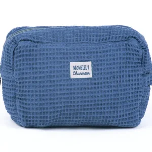 LET83700 Trousse de toilette en nid d'abeille indigo